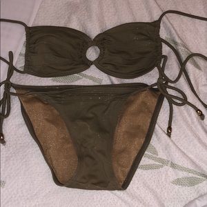 Olive green 2 piece bikini